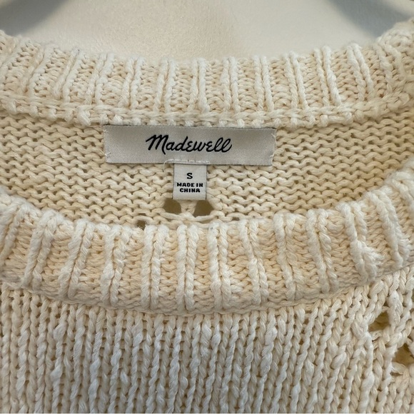 MADEWELL Floral Pointelle Pullover Sweater - Picture 4 of 6